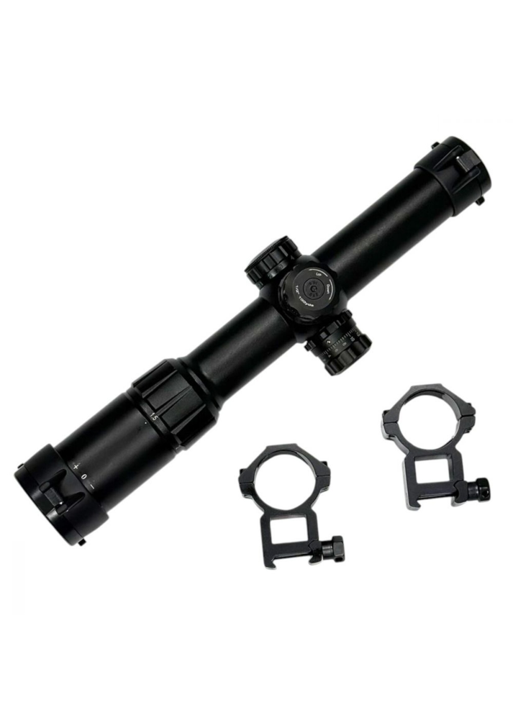 ACM Double Bell - 1.5-6X24E illuminated Red/Green Rifle Scope