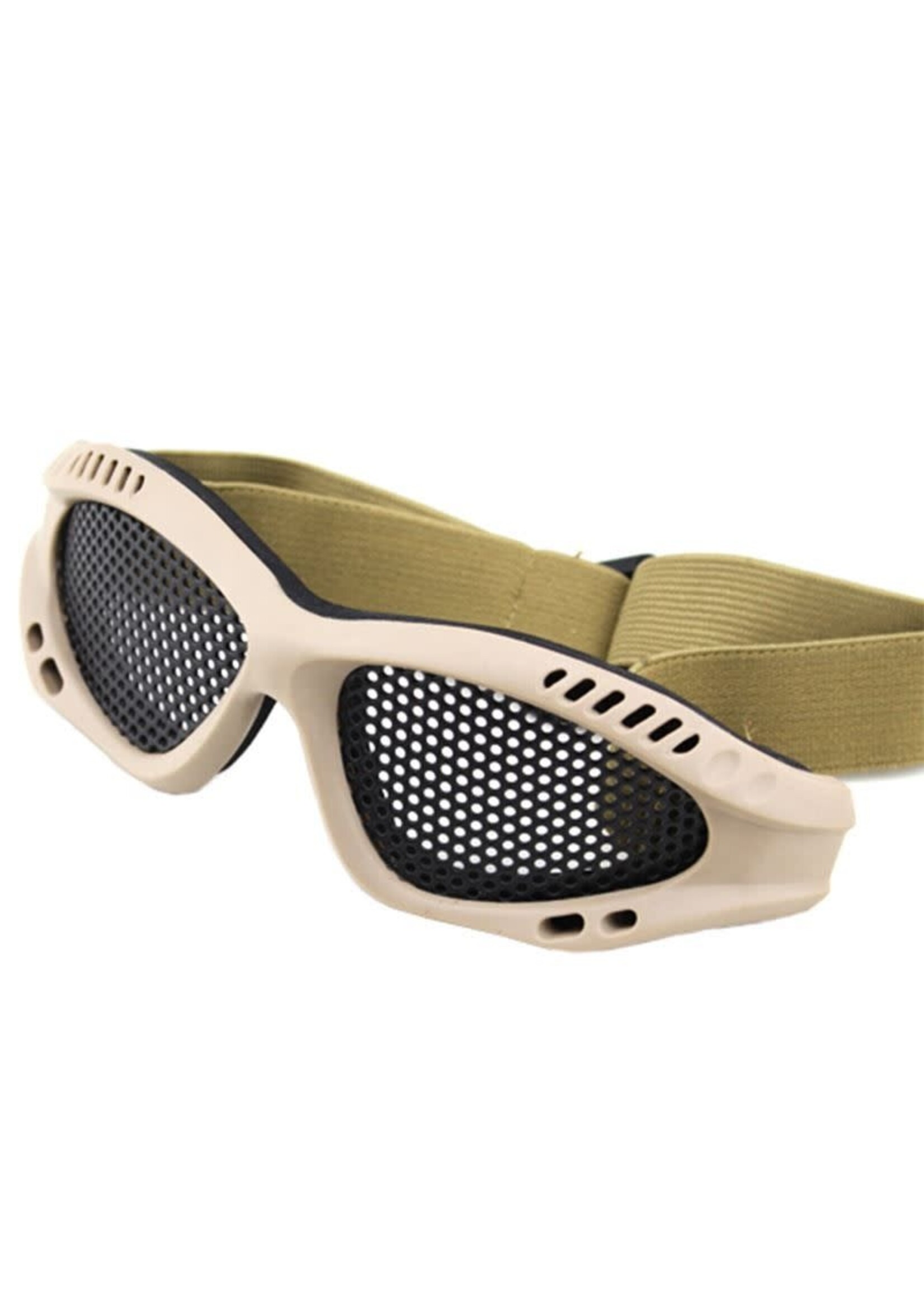 BIGFOOT Big Foot Zero Steel Mesh Goggles (Small) (Round Orifice) (Tan)