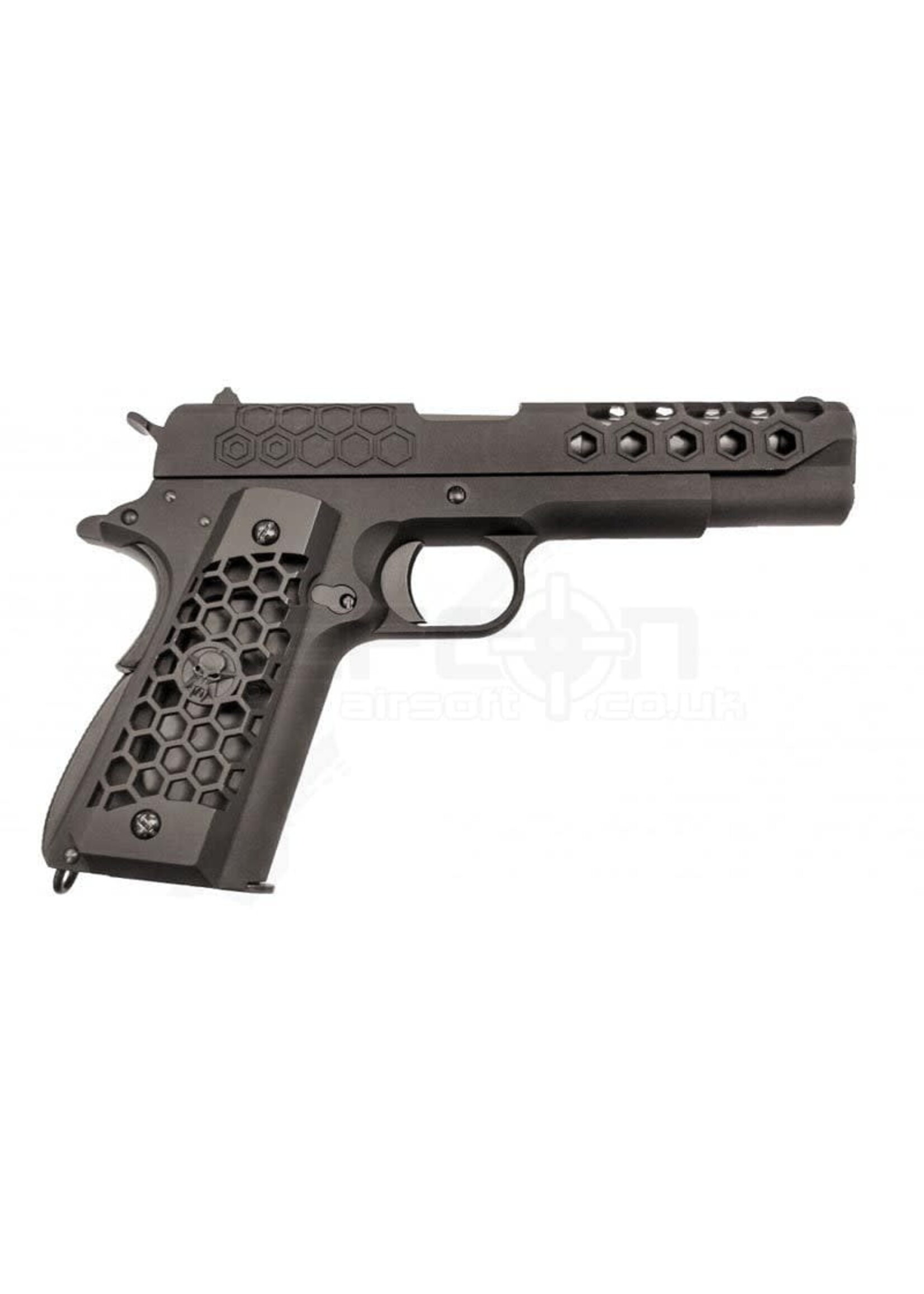 WE WE 1911 Hex Cut GBB Pistol (Black)