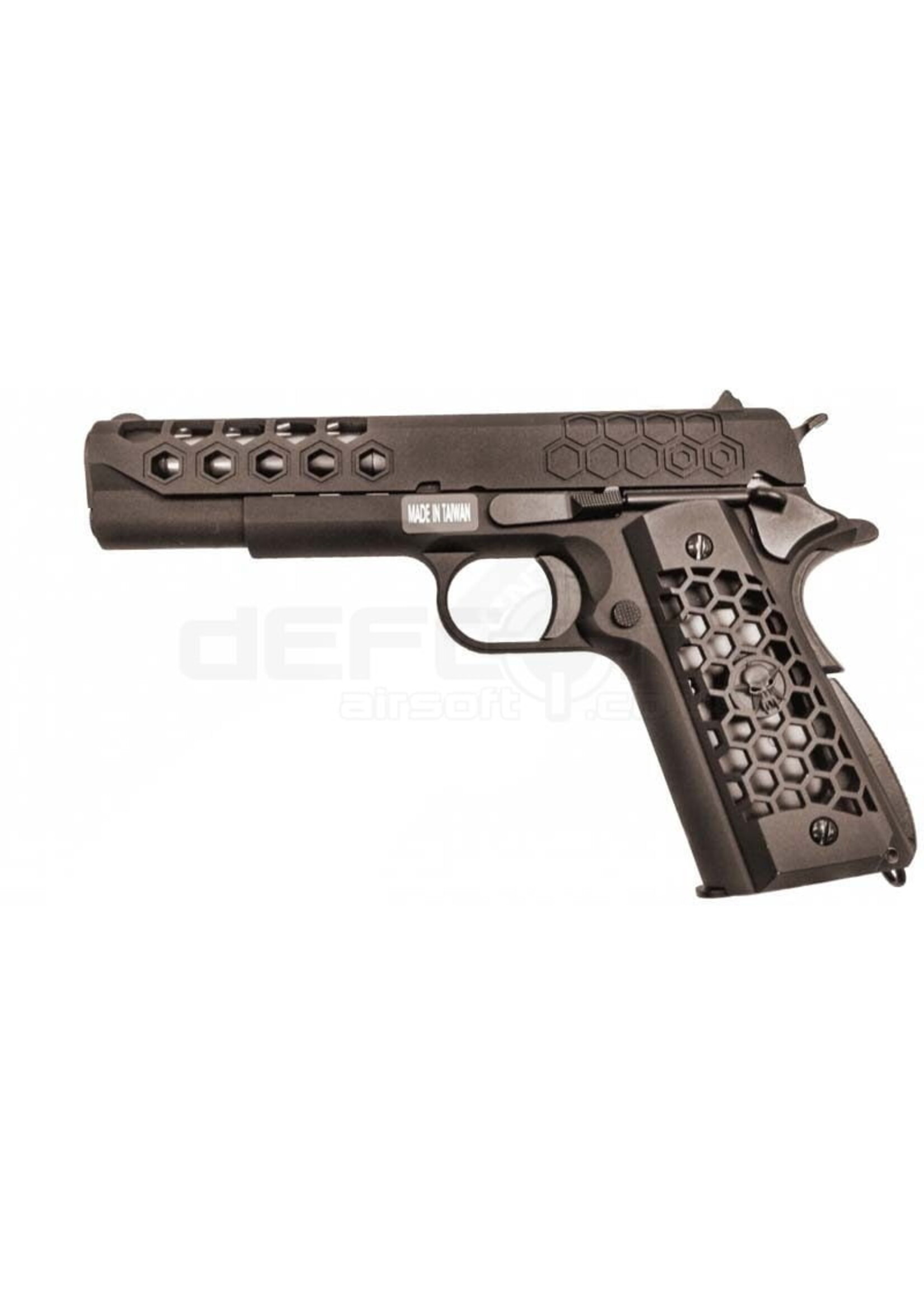 WE WE 1911 Hex Cut GBB Pistol (Black)