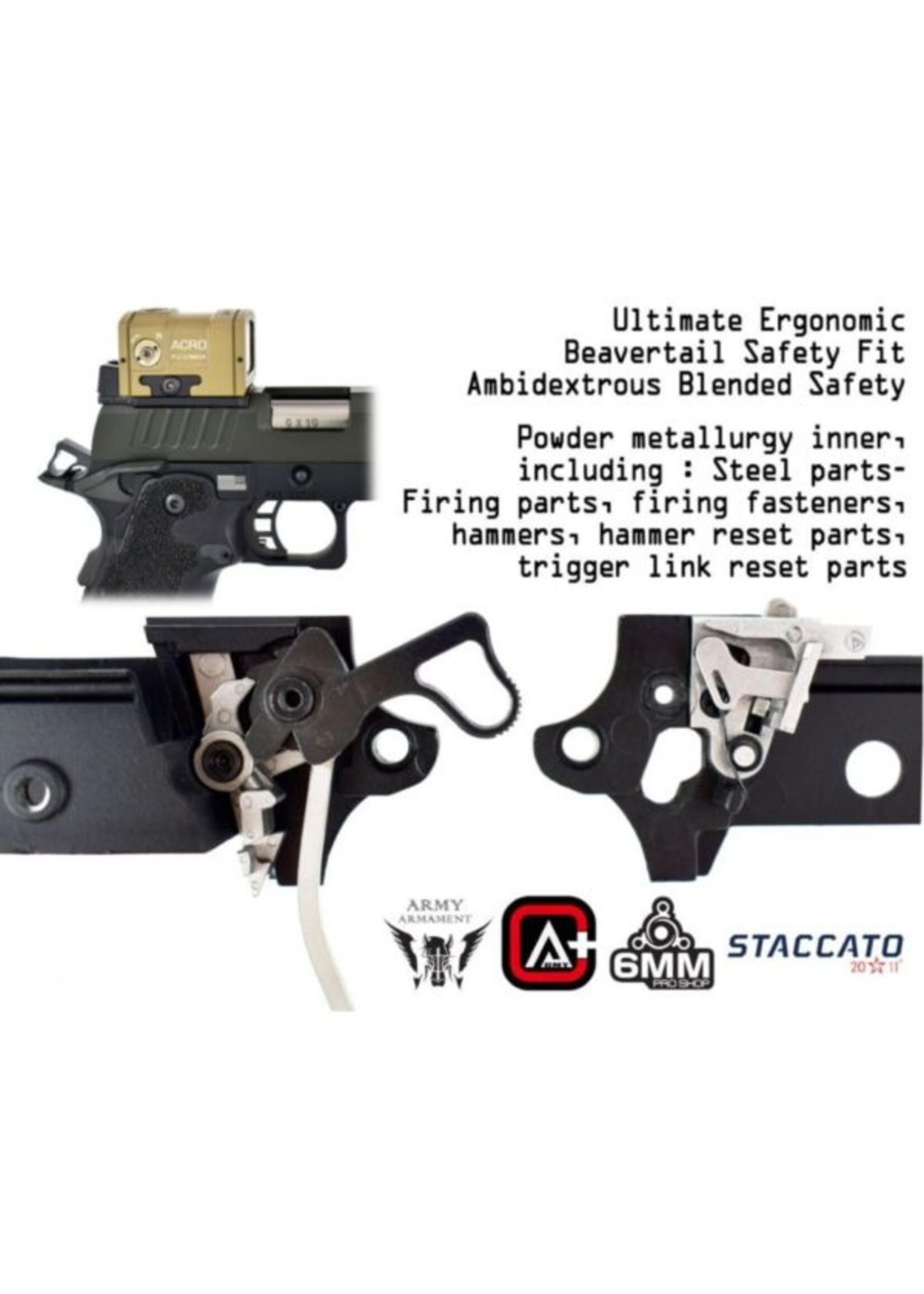 staccato Staccato Licensed P New Version with Comp Gas Blowback Airsoft Pistol (R611-2A)