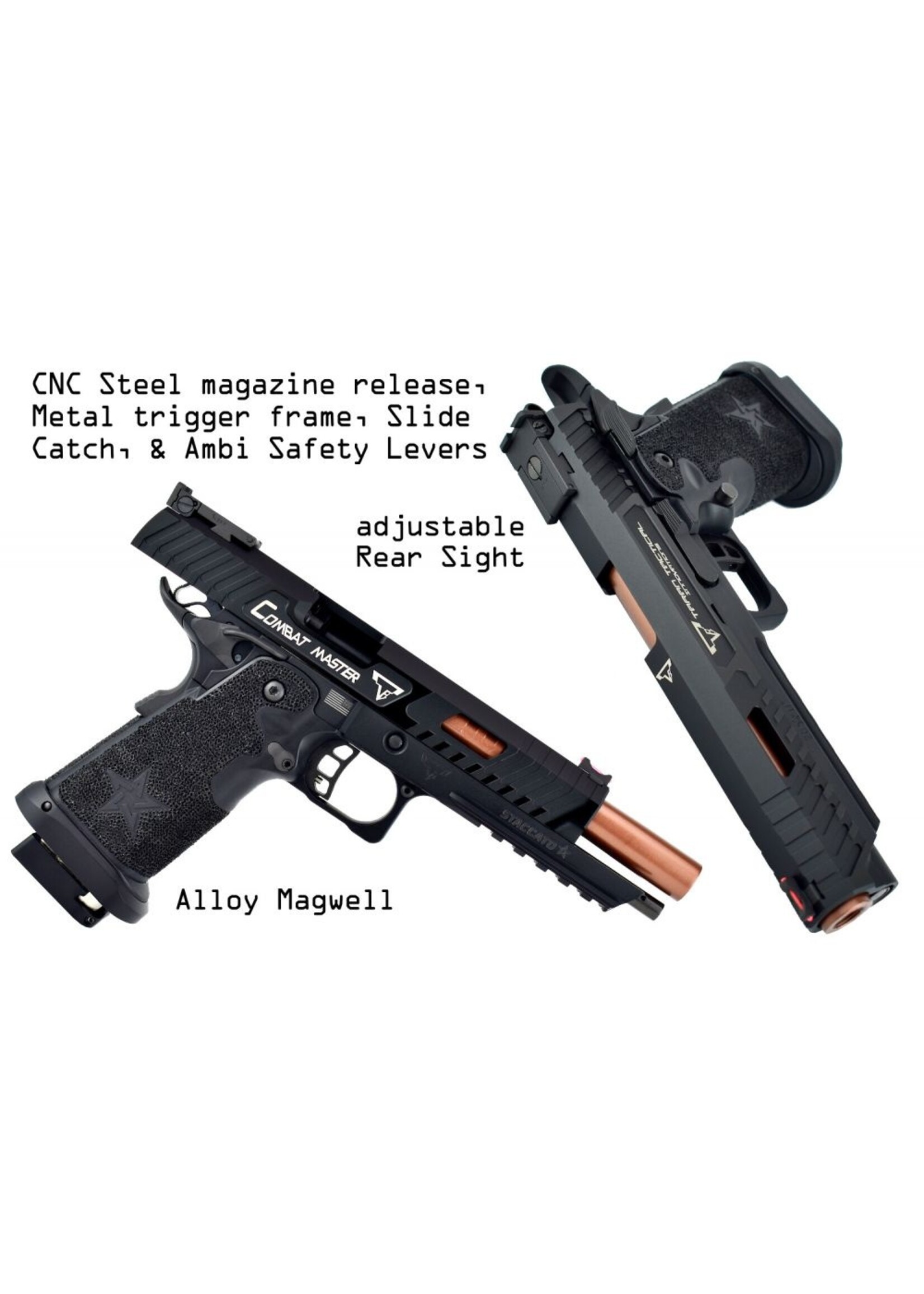 EMG-TTI EMG x STACCATO x TTI Licensed JW3 2011 Combat Master Airsoft Pistol (R620)