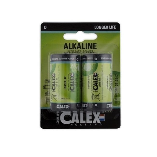 Calex Alkaline LR20/D batterijen 2-pack 1,5V