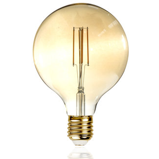 PURPL LED Filament Lamp E27 Dimbaar  G125 GLOBE 2200K 4W Amber