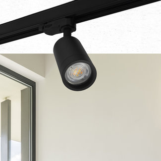 PURPL LED Rail Spot Armatuur | GU10 |  Ø54x100mm | 3-fase |  Denver | Zwart