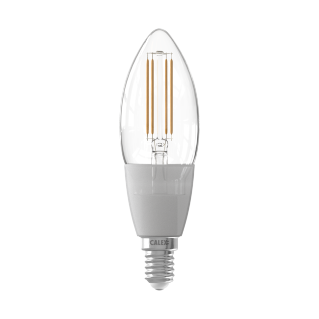 Calex Tuya Based Smart LED filament Kaarslamp 1800-3000K 4,5W E14
