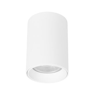 Vormen R kom tot rust LED GU10 Mini Plafondlamp armatuur Opbouw Wit 85mm - Ledlichtstunter.nl
