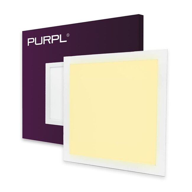 PURPL LED Paneel 30X30cm 18W | 100 lm/W | Incl. Driver | 3000K | Dimbaar | Flikkervrij | Edge-lit