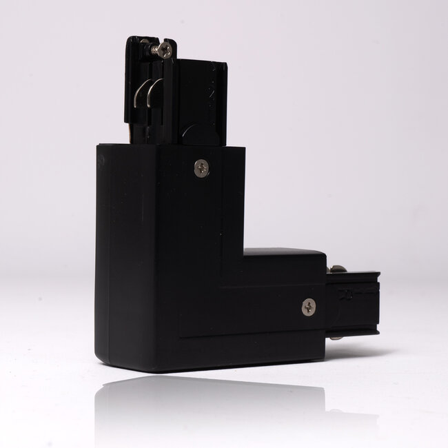 Powergear Koppelstuk Hoek Track Rails 3-Fase | Zwart