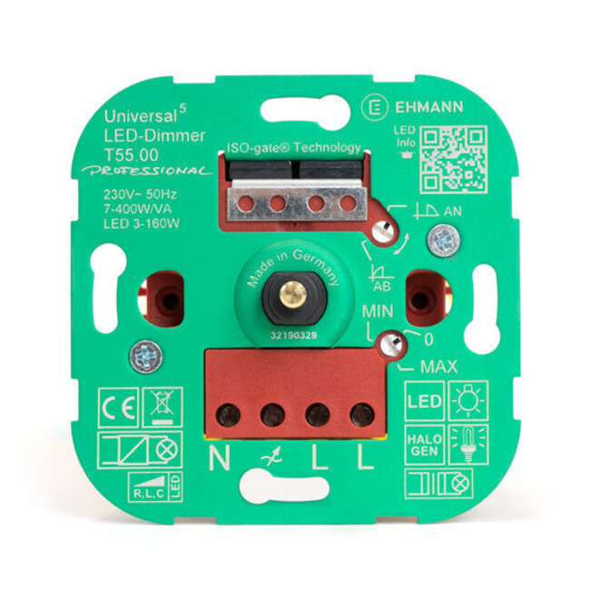 PURPL 230V LED Dimmer Universeel inbouw T55