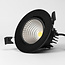 PURPL LED Inbouwspot COB | 5W | 2700K Warm Wit | Ø85 mm | IP40 | Zwart | Kantelbaar | Rond