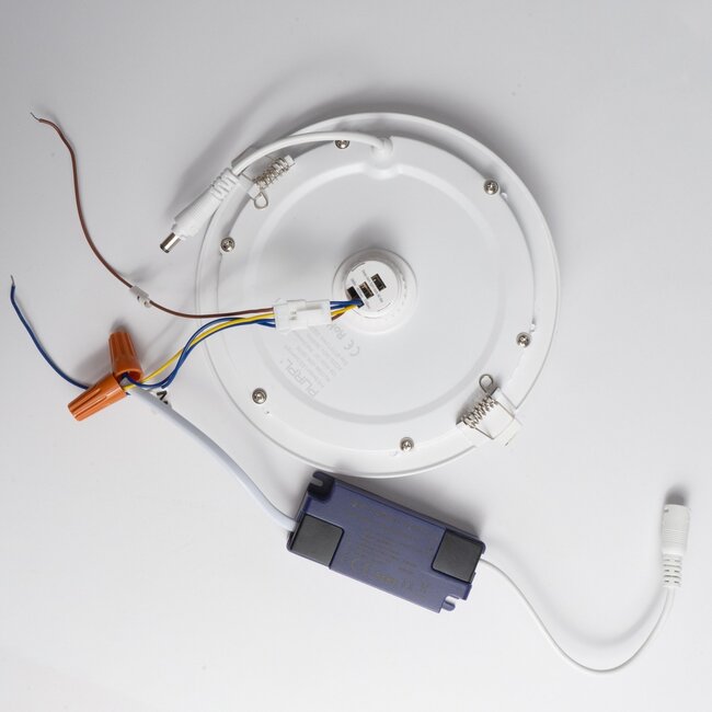 PURPL LED Downlight met PIR Sensor - ø170mm - 3000K Warm Wit - 12W - Rond - Inbouw