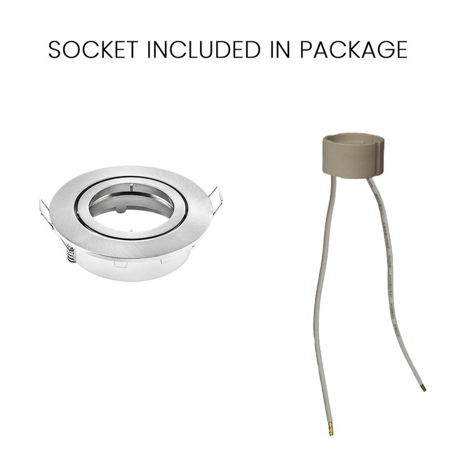 PURPL LED Spot Armatuur GU10 Zink | RVS | Rond | IP20 | Kantelbaar (inclusief GU10 fitting)