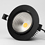 PURPL LED Inbouwspot COB | 7W | 4000K Helder Wit | Ø108 mm | IP40 | Zwart | Kantelbaar | Rond