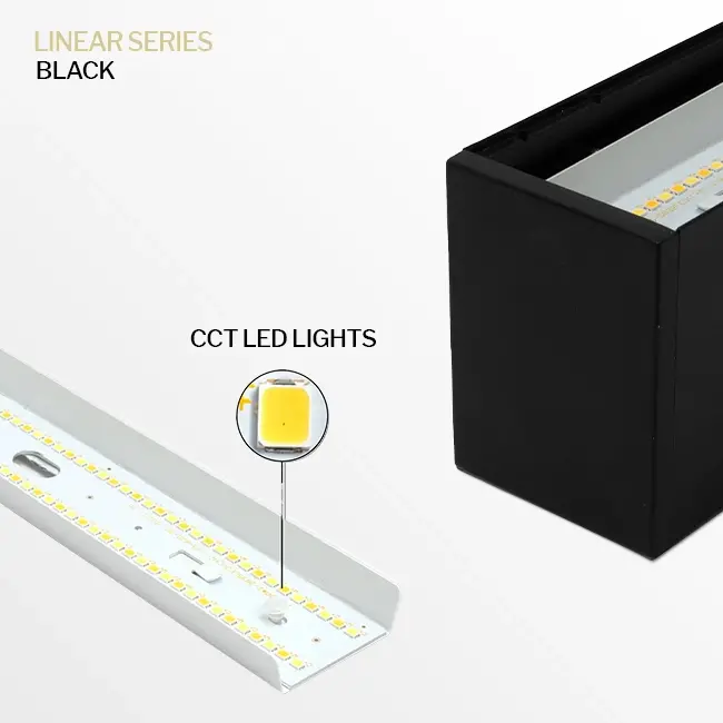 LED24 LED lineaire lamp 3CT | 120cm | 40W | Zwart