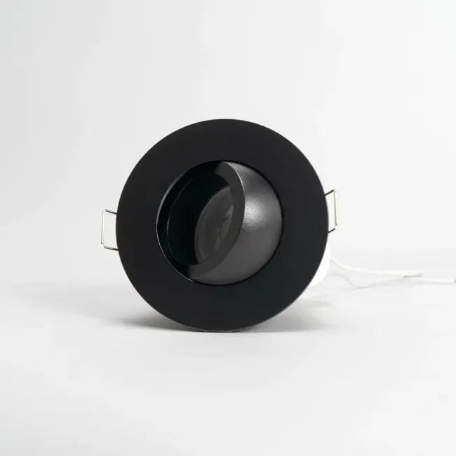 PURPL LED Inbouwspot armatuur GU10 | Ø85mm | IP65 | Kantelbaar | Zwart | Incl. GU10 fitting