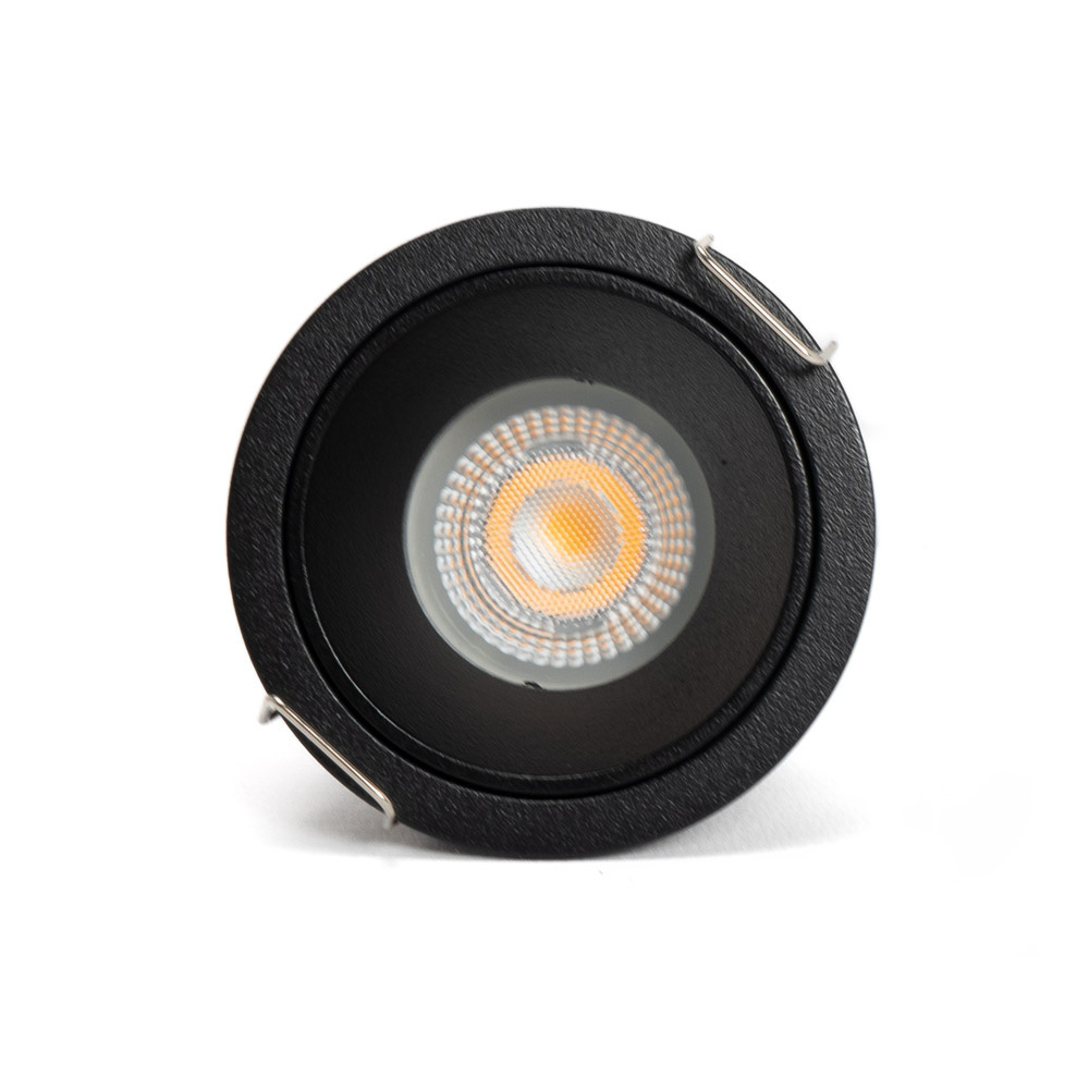 10 set Ronde inbouwspot - Ivar plafonspot Zwart | Nosalux.nl