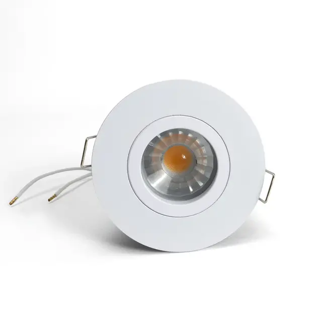 PURPL GU10 Ronde inbouwspot armatuur | Ø85mm x 45mm | IP65 | Kantelbaar | Incl. GU10 fitting | Wit Aluminium