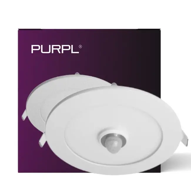 PURPL LED Downlight met PIR Sensor - ø170mm - 3000K Warm Wit - 12W - Rond - Inbouw