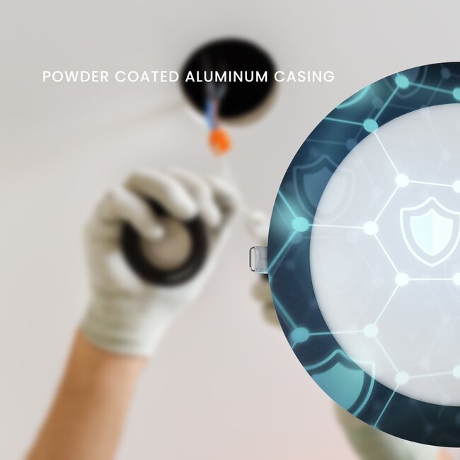 PURPL LED Downlight | 3000K Warm Wit | 18W | ø225 mm | Rond | Inbouw | Zwart | IP40