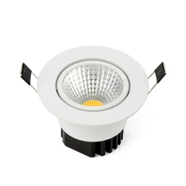 PURPL LED Inbouwspot COB | 5W | 4000K Helder Wit | Ø85 mm | IP40 | Wit | Kantelbaar | Rond