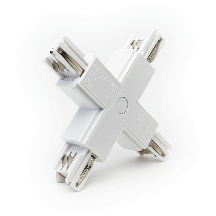 Powergear Rail Connector X | 4-aderig | Wit | 3-fase