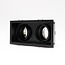 PURPL Inbouwspot Dubbel | GU10 | Zwart | 166x88x46mm | Rechthoekig | Aluminium | IP20