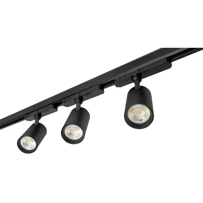 PURPL Zwarte Railverlichting Set | 3 Meter | 5x CCT Railspots | 3-Fase Railsysteem