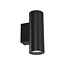 PURPL Wandspot Armatuur GU10 | Cilinder | Dubbel | IP44 | Zwart