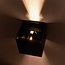 PURPL LED Wandlamp COB | 6W | IP54 | 3000K Warm Wit | Up & Down Light | Kubus | Zwart