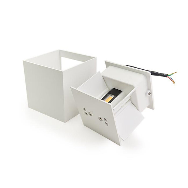 PURPL Dubbele Wandspot Armatuur COB | Up & Down | Vierkant | IP54 | Wit