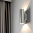 PURPL LED Wandspot Armatuur GU10 | IP44 | Rond | Zilver