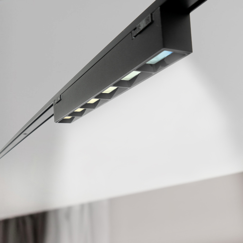 PURPL Smart Magnetische LED bar | 12W | CCT | 839 lm | Zigbee 3.0 | Dimbaar | CRI>90 | Zwart | Geschikt voor 48V Smart Railverlichting Super Slim