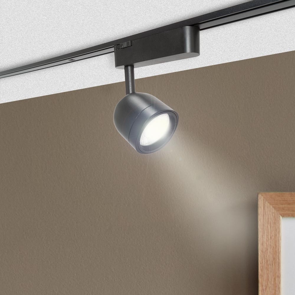 PURPL Smart Magnetische Railspot | 12W | CCT (2700-6000K) | 777 lm | Zigbee 3.0 | Ø60x111 mm | Dimbaar | CRI>90 | Zwart | Geschikt voor 48V Smart Railverlichting Super Slim