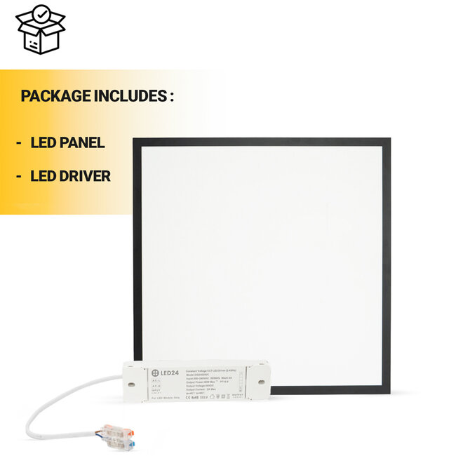 Lumin8 LED Paneel 30x120 zwart | 36W | RGB+CCT (2800K-6500K) | 100 lm/W | UGR<22 | IP40 | Flikkervrij | Back-lit