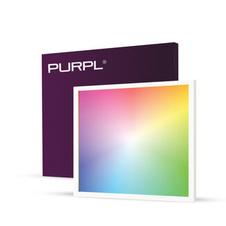 PURPL LED Paneel 60x60 | 30W | RGB+CCT | 130 lm/W | UGR<22 | Dimbaar | Flikkervrij | Edge-lit