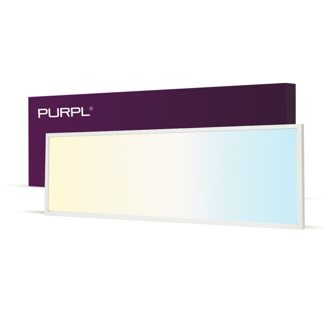 PURPL LED Paneel 30x120 | 36W | CCT (2700K - 6500K) | 120 lm/W | Incl. Driver + controller | Flikkervrij | Edge-lit