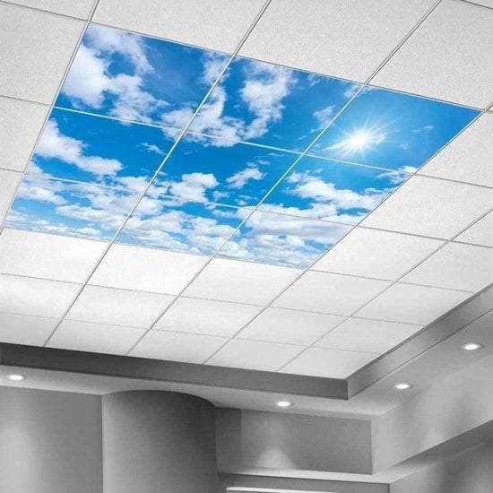 PURPL Wolkenplafond met design #1 | Fotoplafond LED Paneel | Acrylplaat voor 60x60 systeemplafonds | IMG8