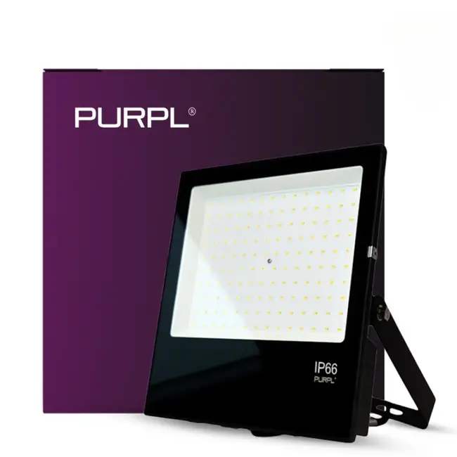 PURPL LED Bouwlamp | 100W | 6000K Koud Wit | 15000 lm | IP66 | IK08 | zwart