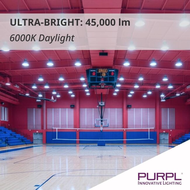 PURPL LED High Bay G7 | 300W | 45.000 lm | 150 lm/W | 6000K Koud Wit | 110° | IP65 | IK10 | Dimbaar | Flikkervrij