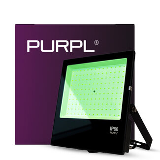 PURPL LED Bouwlamp | 100W | Groen | 9000 lm | IP65 zwart