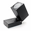 PURPL LED Wandspot Armatuur GU10 | IP44 | Vierkant | Kantelbaar | Zwart