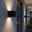 PURPL LED cube wandlamp | 6W | Dimbaar | Up & Down | IP54 | PIR sensor