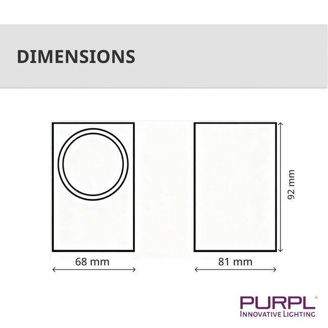 PURPL LED Dubbele Wandspot Armatuur GU10 | Up & Down | IP44 | Vierkant | Zwart