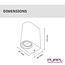 PURPL LED Dubbele Wandspot Armatuur GU10 | Up & Down | IP44 | D-vorm | Zwart