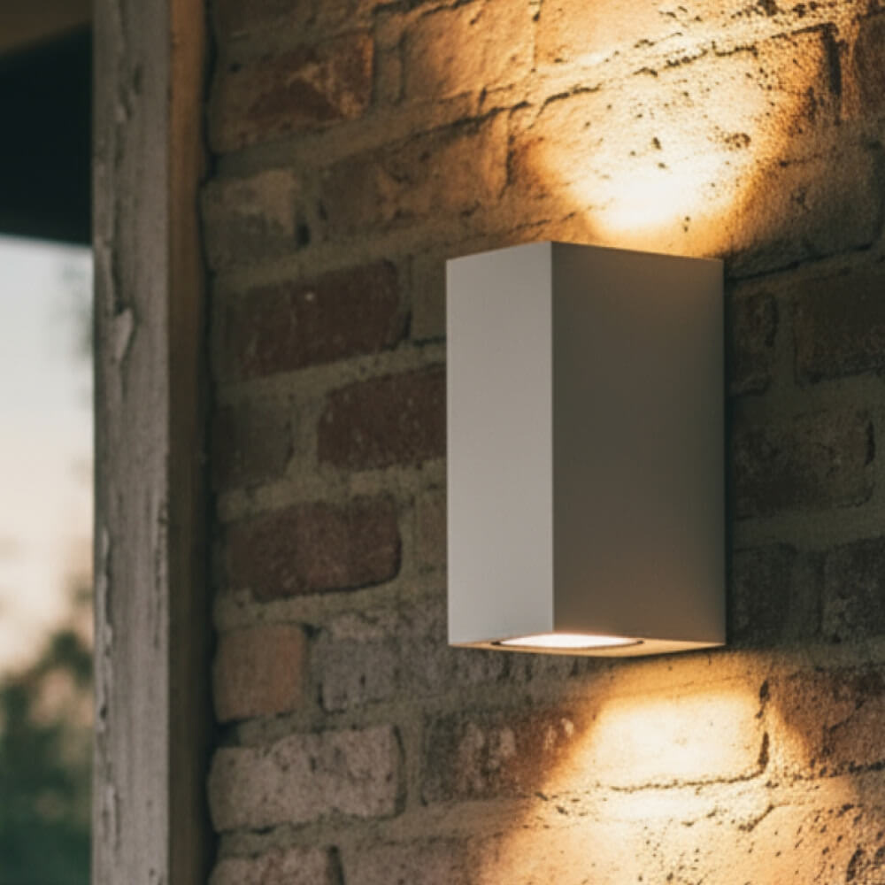 PURPL LED Dubbele wandspot armatuur GU10 | Up &amp; Down | IP44 | Vierkant | Wit