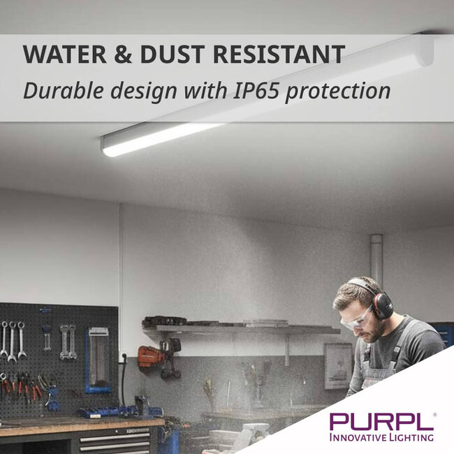 PURPL LED TL Tri-Proof | 120 cm | 36W | 4000K Helder Wit (840) | 4680 lm | IP65 | IK08 | Flikkervrij