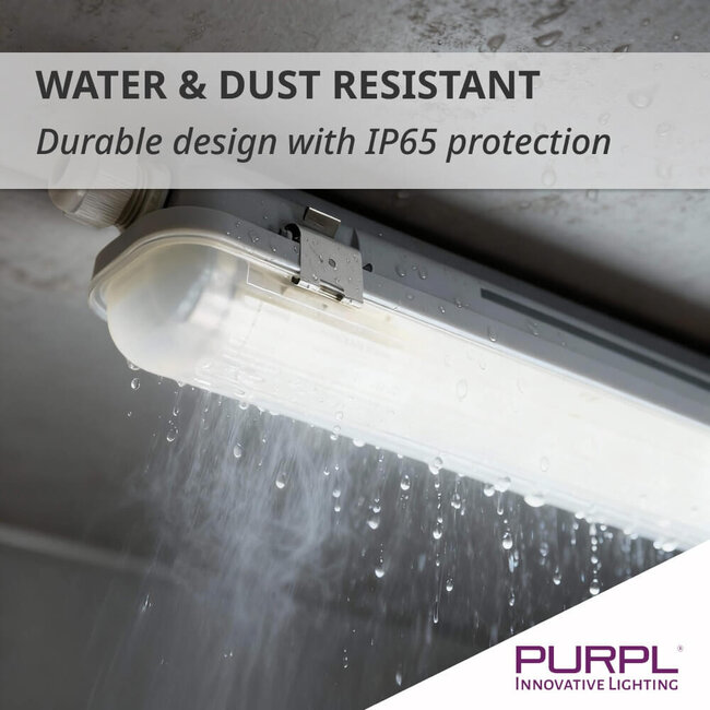 PURPL LED TL Tri-Proof | 130 cm | 15W | 4000K Helder Wit (840) | 1575 lm | IP65 Waterdicht | IK06 | Flikkervrij