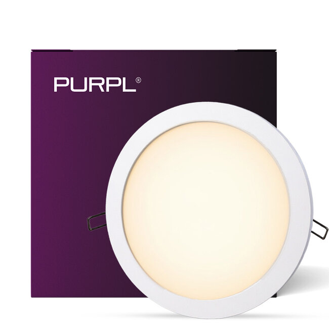 PURPL LED Downlight | 12W | ø170 mm | 3000K Warm wit | IP20 | Inbouw | Rond | Wit