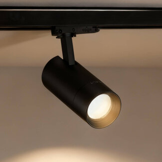 PURPL LED Railspot | 10W/15W/20W | 3CCT (3000K/4000K/5000K) | ø65x147mm | 3-fase | Zwart